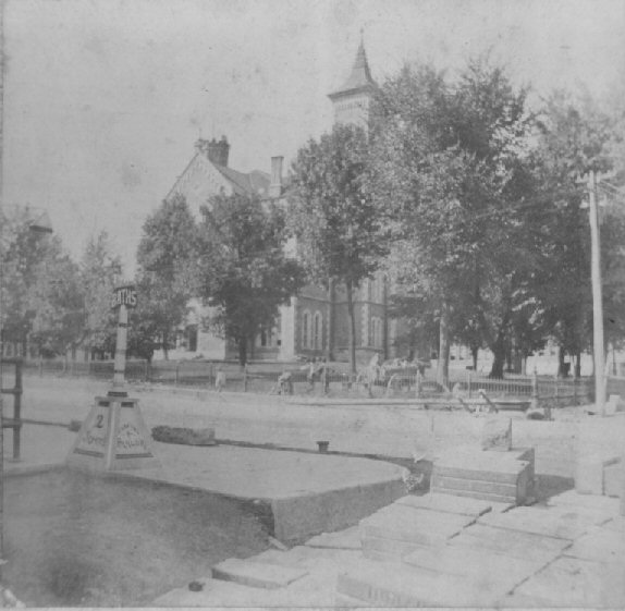 Hendricks County's 3rd Courthouse with Fence